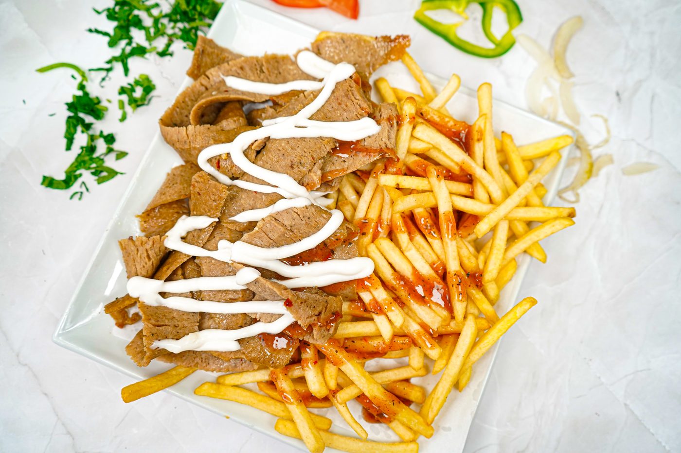 Doner and fries